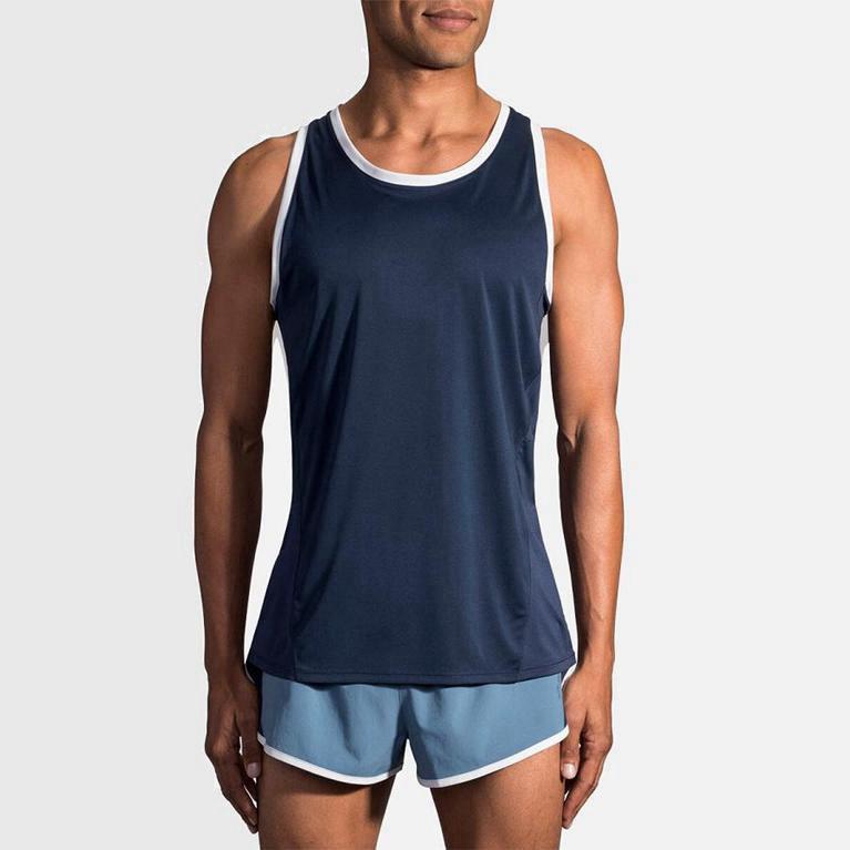 Brooks Stealth Australia - Men's Running Tank Top - Blue (412586-KVB)